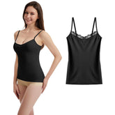 Trifolium Chic Lace Trim Camisole - Women's V-Neck Slim-Fit Tank Top for Comfort & Style