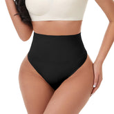 Trifolium High-Waisted Shapewear Thong: Double-Layer Tummy Control & Breathable Stretch