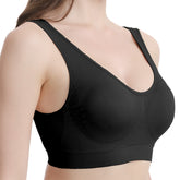 TRIFOLIUM V-Neck Seamless Wireless Bra for Women | Wide Strap Ultra-Soft Comfort Bralette for Everyday Lounge, Sleep & Yoga