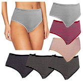 Trifolium 6 Pack Womens Girls Ladies Underwear Low Rise Cotton Briefs Basic Comfortable Knickers