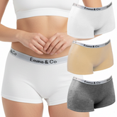 Trifolium Ladies Cotton Hipster Girls Boyshorts Boxer Plain Block Colours Underwear Short