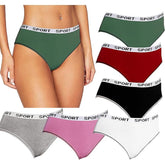 Trifolium 6 Pack Womens Girls Ladies Underwear Low Rise Cotton Briefs Basic Comfortable Knickers