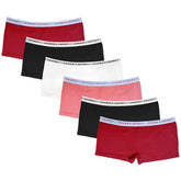 Trifolium Women's Cotton Boxer Shorts 6-Pack Girl Underwear Comfort Stretch Ladies Panties
