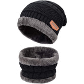 Trifolium Unisex Warm Knit Outdoors Ski Thick Hat Scarf Beanie Ski Thick Hat and snood