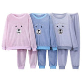 Trifolium Womens Pyjamas Set Long Sleeve Loungewear Top & Bottom Warm Comfy Soft Nightwear PJs Cute Print