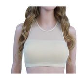 Trifolium Women Ladies Yoga Sport Bra Seamless Removable Padded with Lace Back