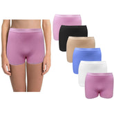 Trifolium Women's Boyshorts 4-Pack High Waist Cotton Sexy Lace Underwear Comfy Stretch Boxer Shorts Girls Panties
