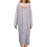 Floral Cotton Nightdress Long Sleeve | Trifolium