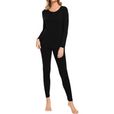Women's Thermal Underwear Set Warm Brushed Fleece Lined Winter Long Sleeve Top & Bottom Lightweight Base Layer