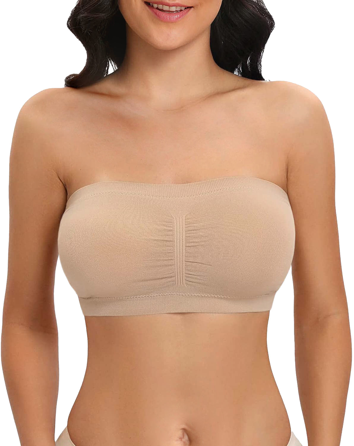 Trifolium Comfortable Seamless Bandeau Bra with Removable Pads for