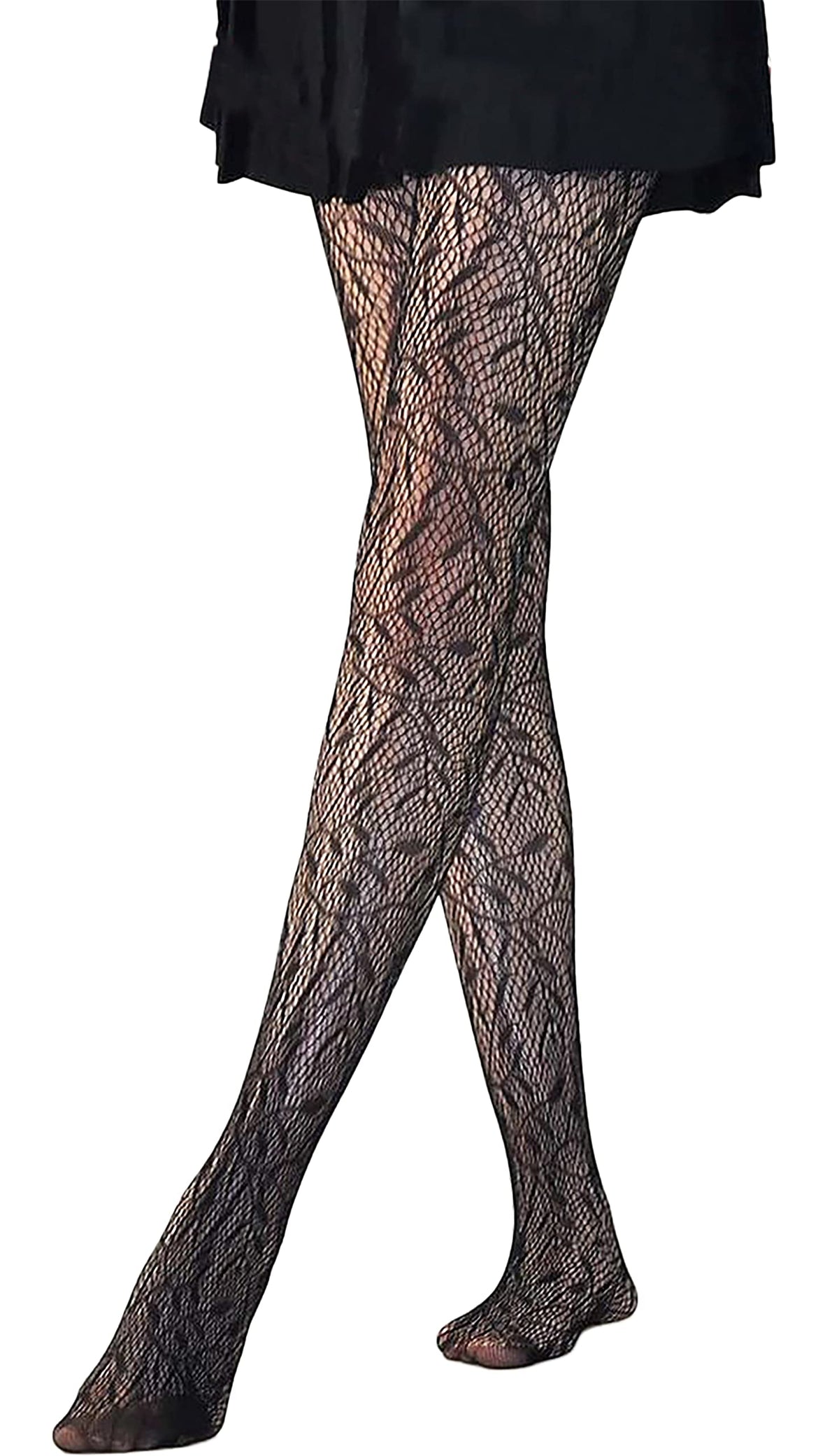 Trifolium Womens Black Pattern Fishnet Tights Patterned Ladies Pantyhouse Hosiery