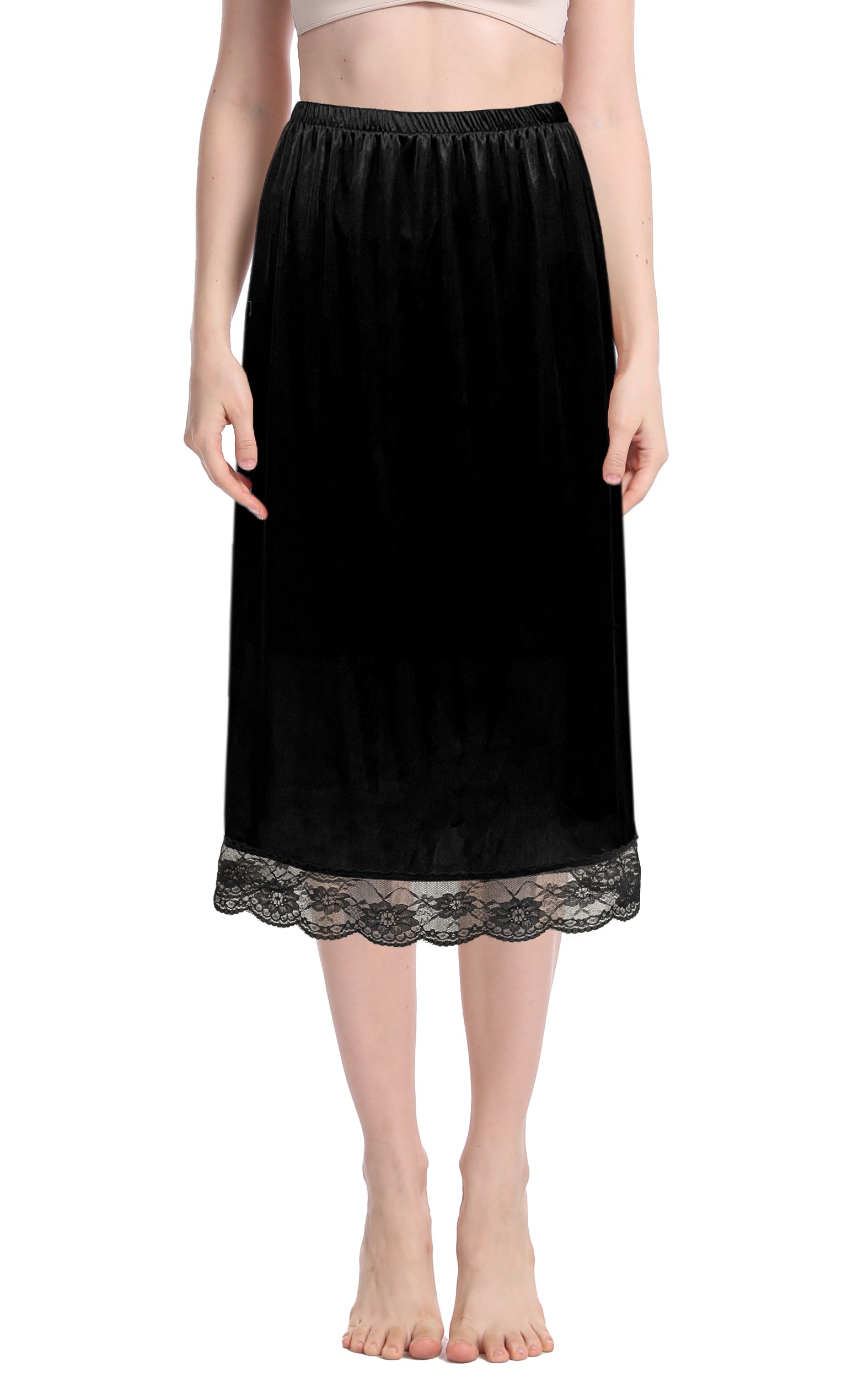 Ladies Underskirt Petticoat Half Slip with Elegant Lace | Trifolium