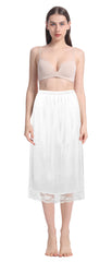 Ladies Underskirt Petticoat Half Slip with Elegant Lace | Trifolium