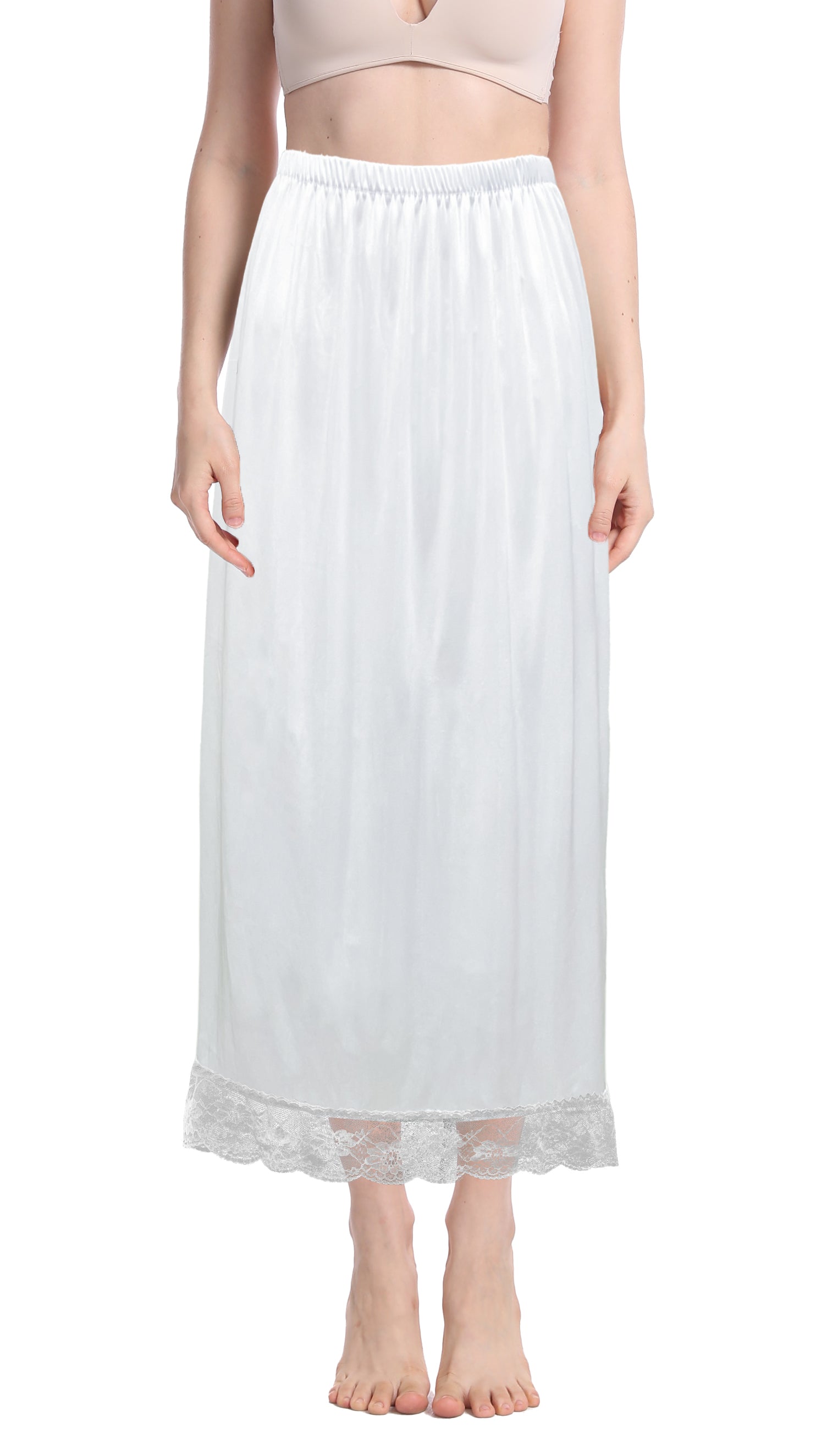 Ladies Underskirt Petticoat Half Slip with Elegant Lace | Trifolium