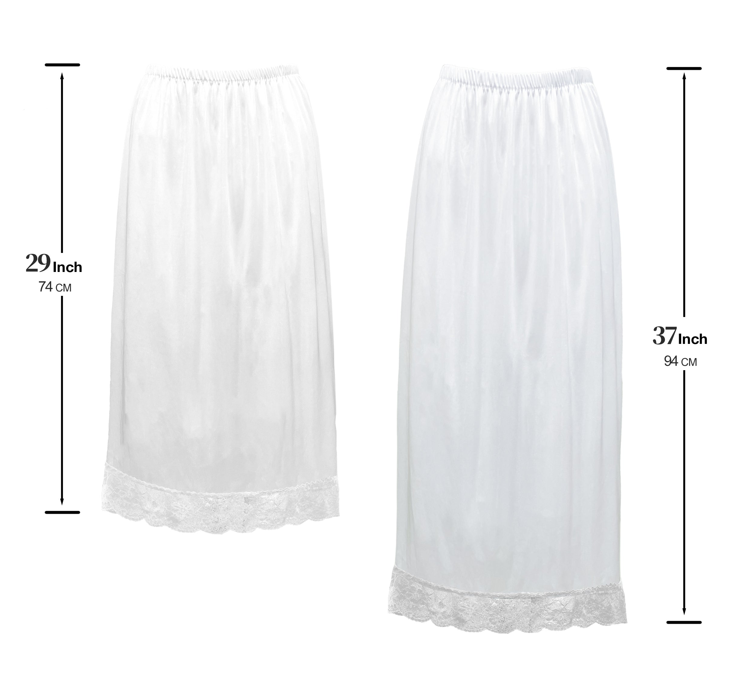 Ladies Underskirt Petticoat Half Slip with Elegant Lace | Trifolium
