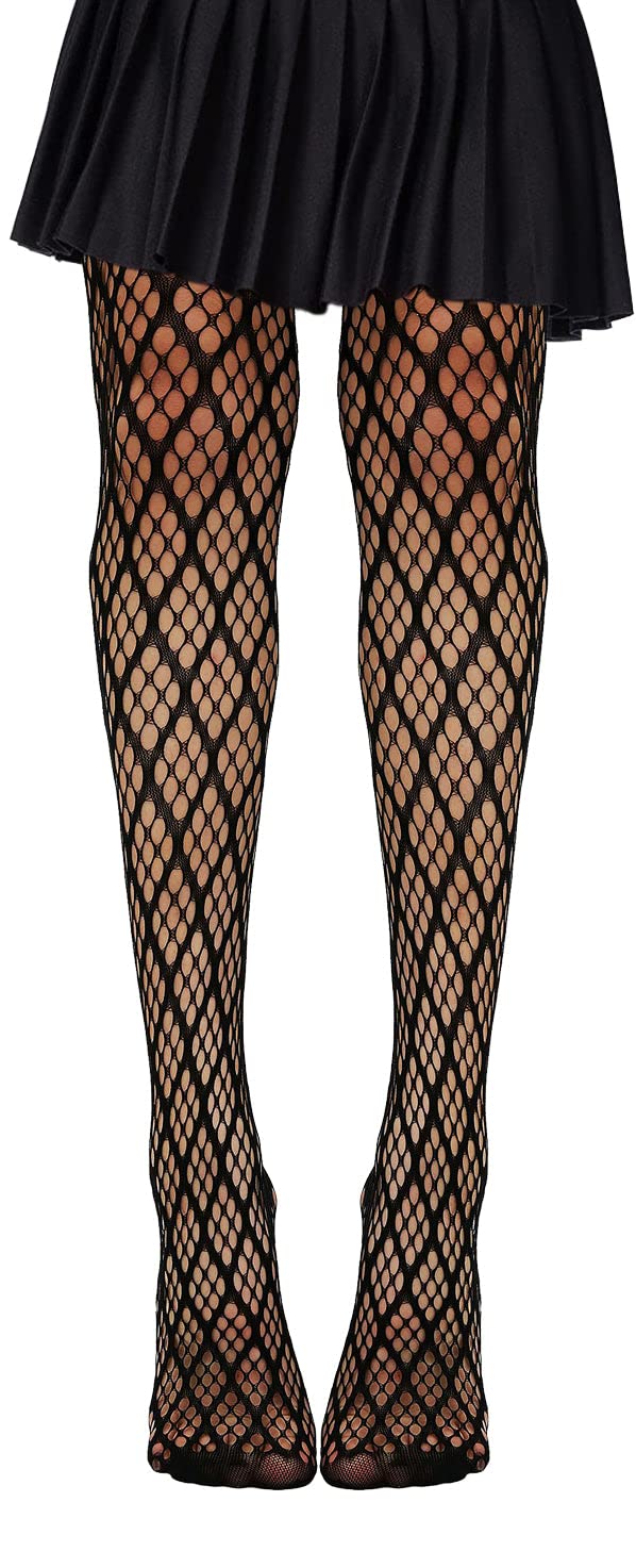 Trifolium Womens Black Pattern Fishnet Tights Patterned Ladies Pantyhouse Hosiery