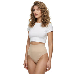 Trifolium High-Waisted Shapewear Thong: Double-Layer Tummy Control & Breathable Stretch