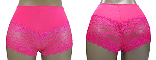 Trifolium Ladies Sexy Lace Panties Short Pants Lingerie French Knicker Large Stretch Beige UK 8-10 Factory Label XL (3030-XL-BG)