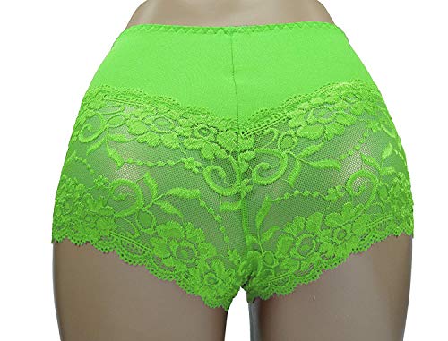 Trifolium Ladies Sexy Lace Panties Short Pants Lingerie French Knicker Large Stretch Beige UK 8-10 Factory Label XL (3030-XL-BG)