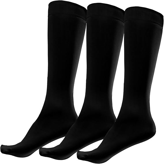 Trifolium Multiple Pack Women's 80 Denier Nylon Knee High Pop Socks with Comfort Top