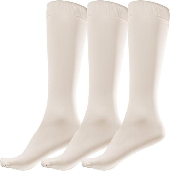 Trifolium Multiple Pack Women's 80 Denier Nylon Knee High Pop Socks with Comfort Top