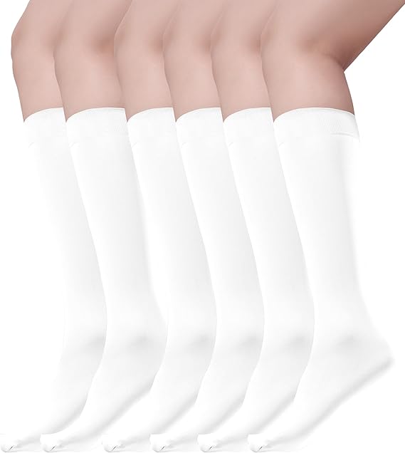 Trifolium Multiple Pack Women's 80 Denier Nylon Knee High Pop Socks with Comfort Top