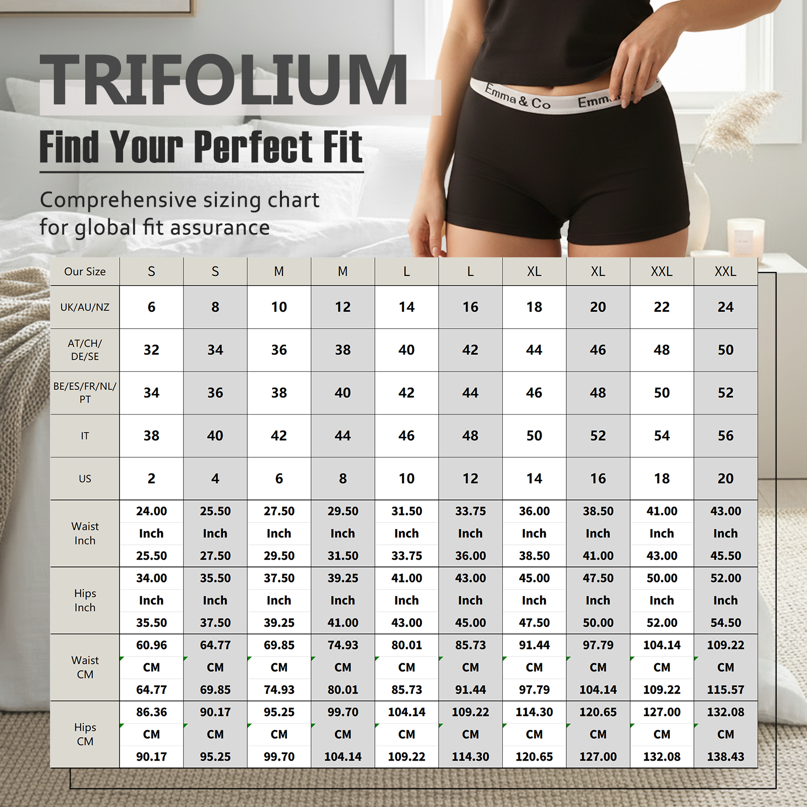Trifolium Ladies Cotton Hipster Girls Boyshorts Boxer Plain Block Colours Underwear Short