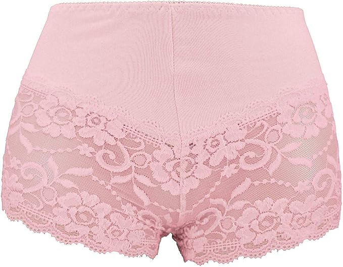 Trifolium Waist 1 Pack High Waist French Knickers Floral Lace Panties Stretchy Sheer Underpants