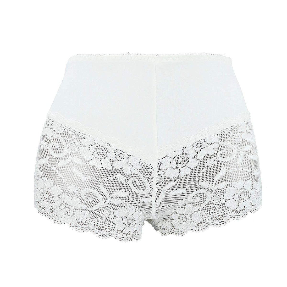 Trifolium Waist 1 Pack High Waist French Knickers Floral Lace Panties Stretchy Sheer Underpants