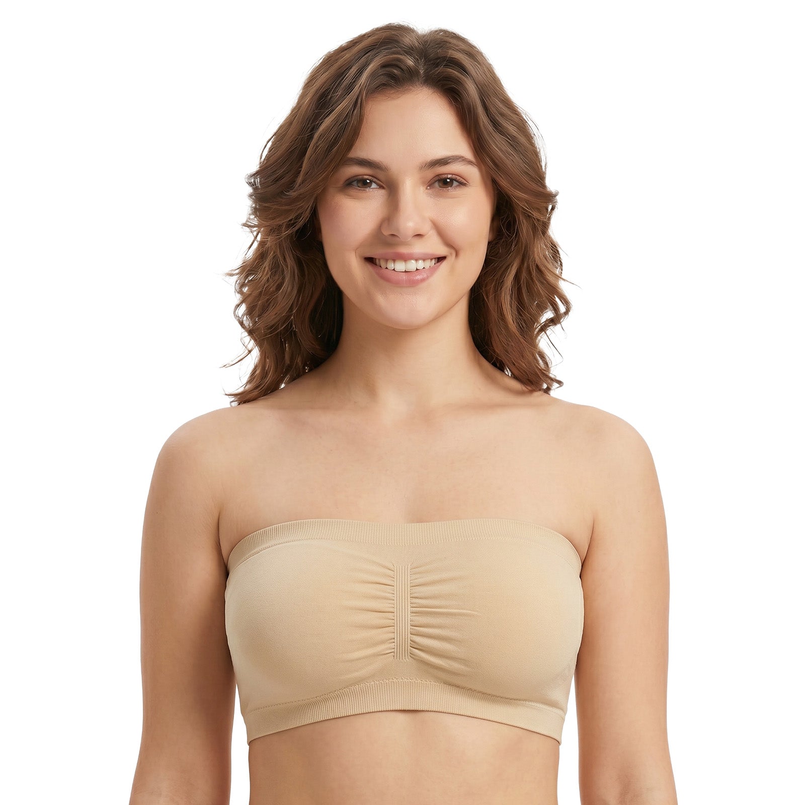 Trifolium Comfortable Seamless Bandeau Bra with Removable Pads for Women