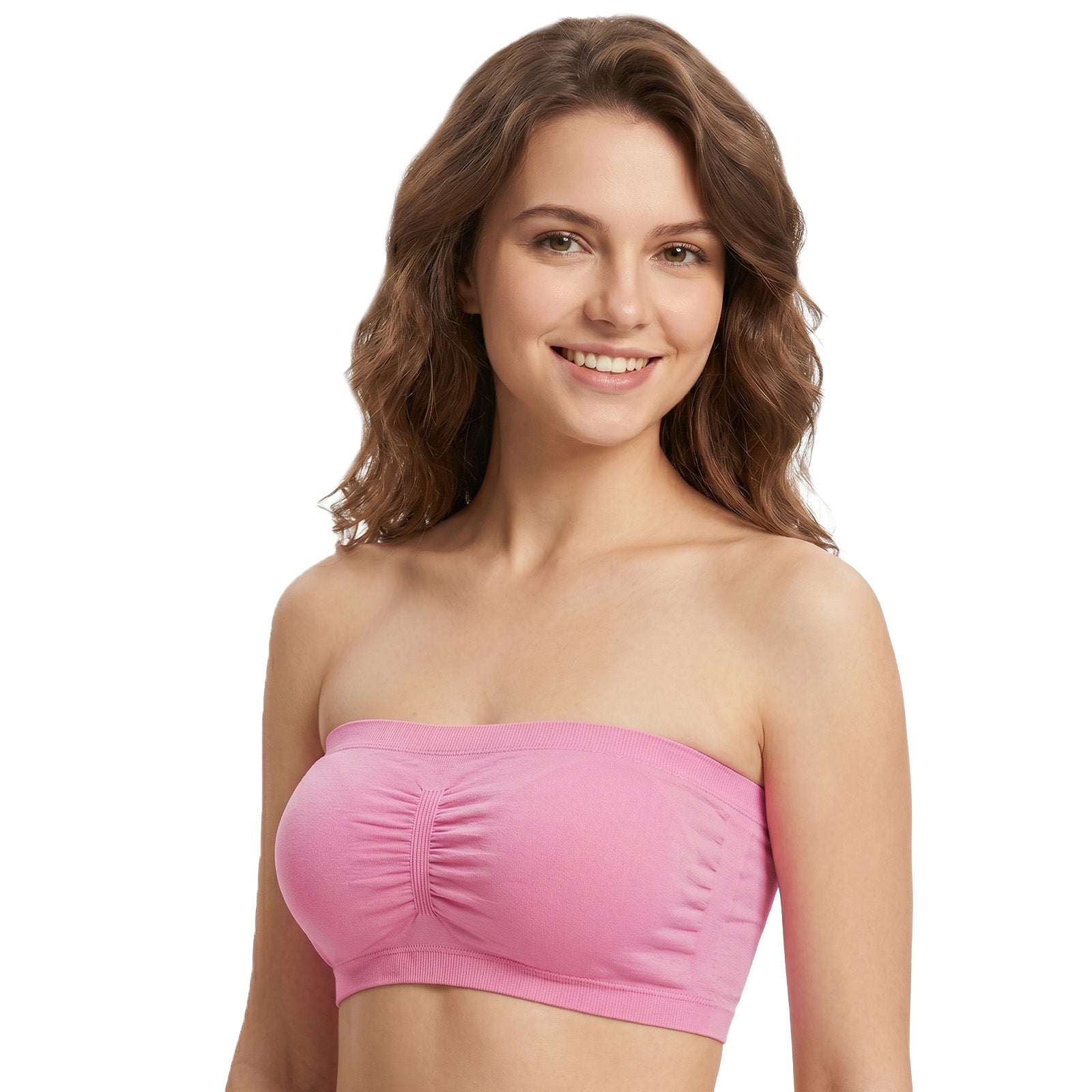 Trifolium Comfortable Seamless Bandeau Bra with Removable Pads for Women