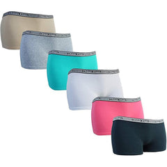 Solid Color Cotton Shorts - 6-Piece Hipster Set | Trifolium