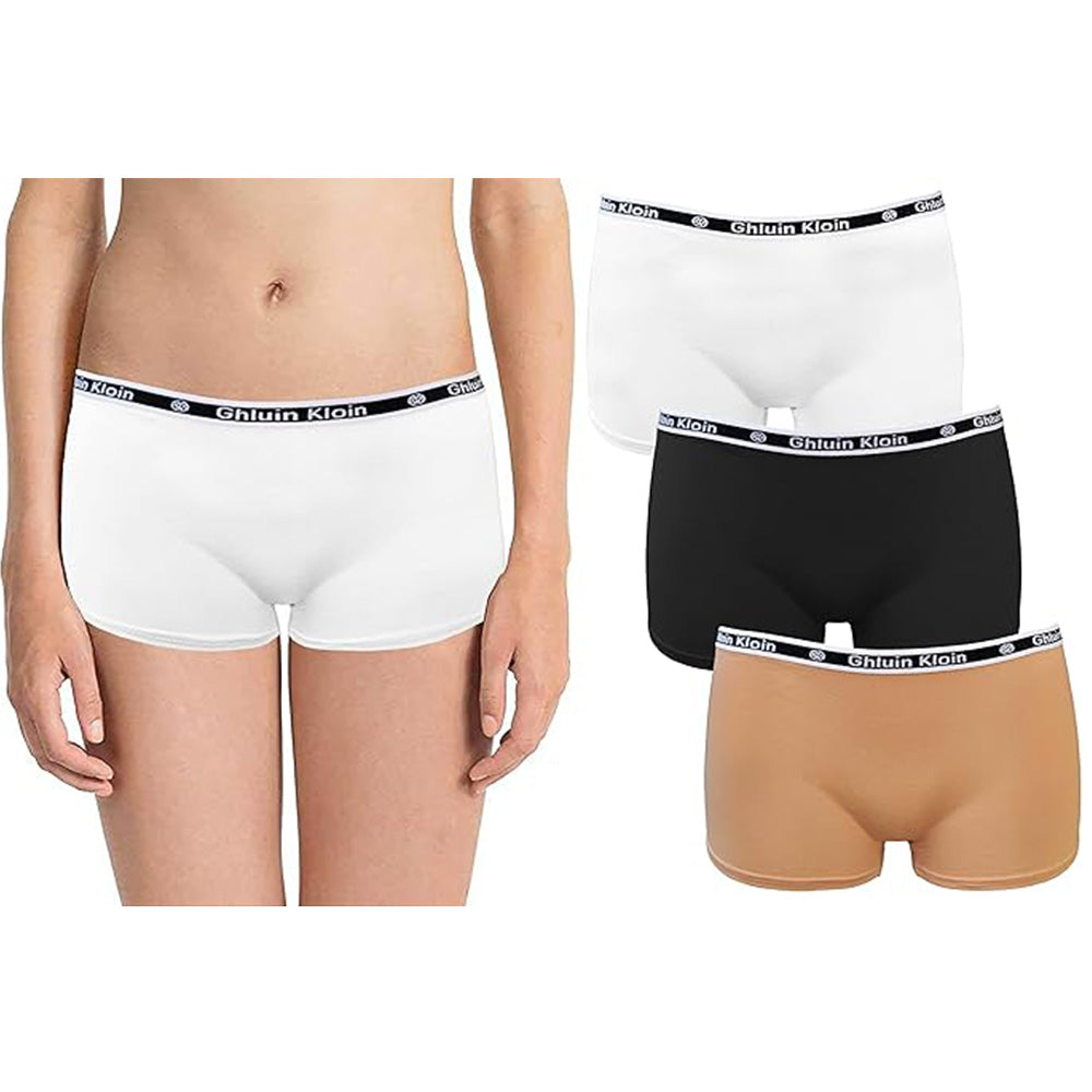 Trifolium Women's Boxer Shorts Girl's Cotton Boyshorts Comfortable Underwear MULTIPACK