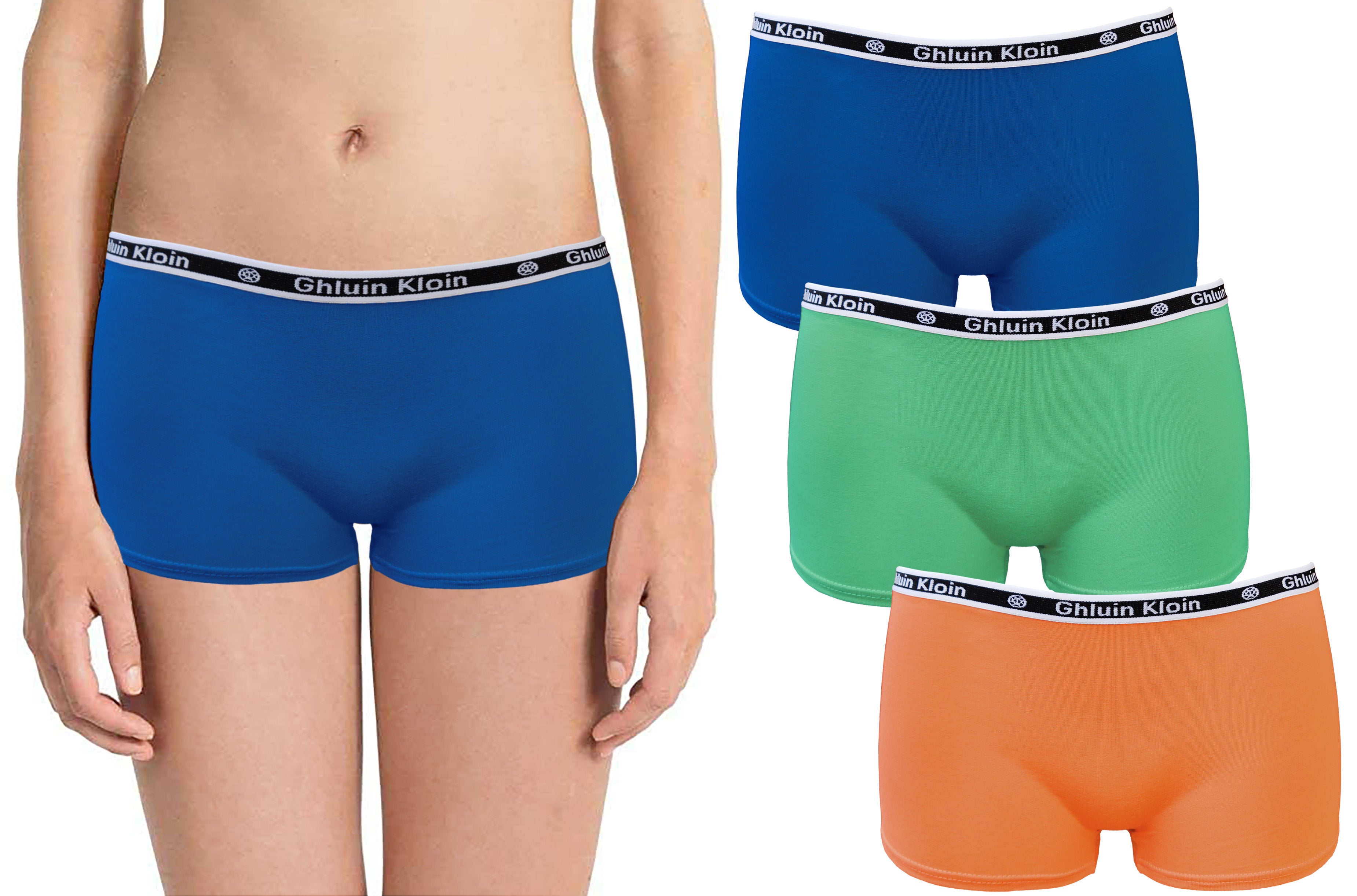 Trifolium Women's Boxer Shorts Girl's Cotton Boyshorts Comfortable Underwear MULTIPACK