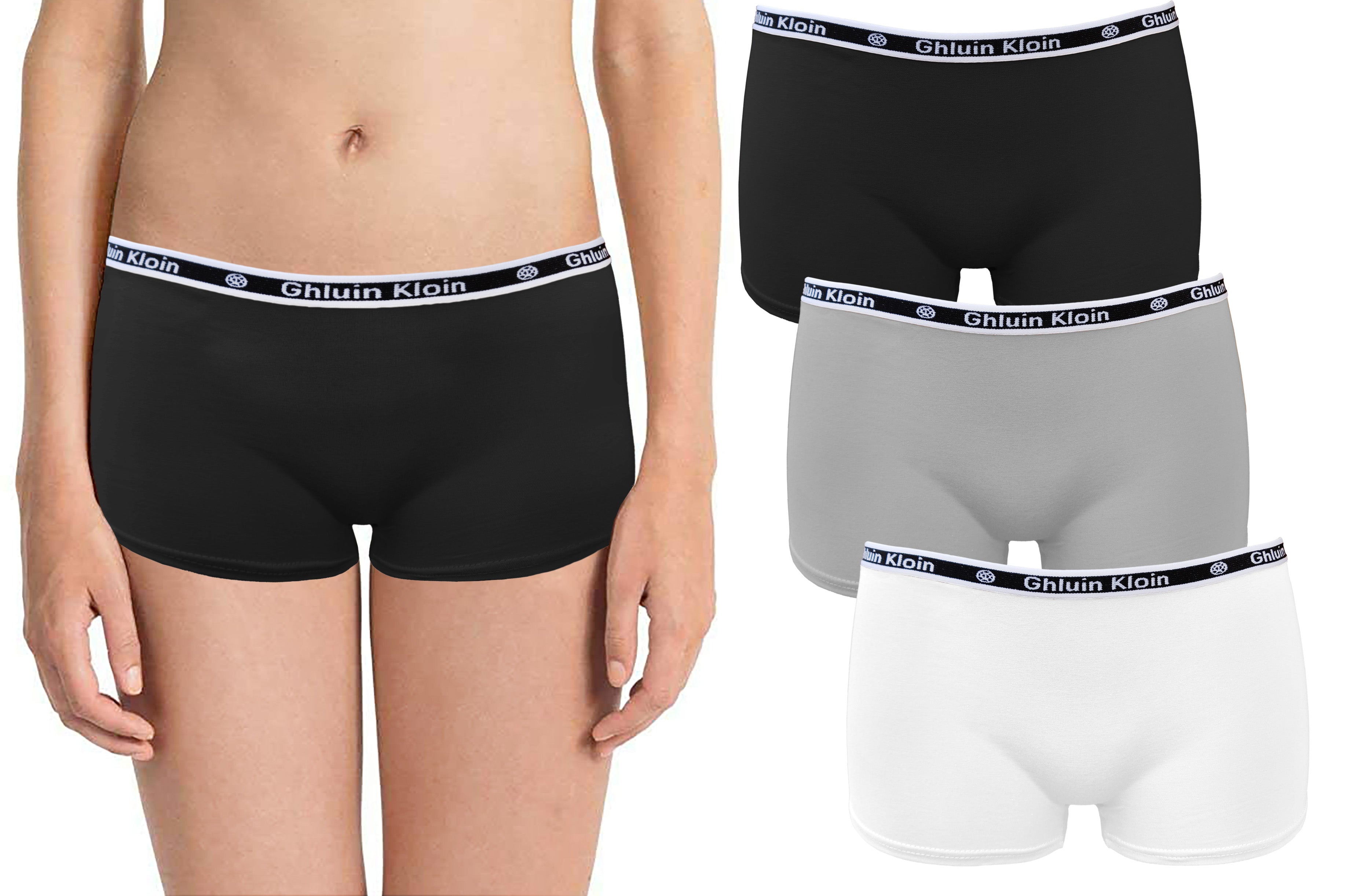 Trifolium Women's Boxer Shorts Girl's Cotton Boyshorts Comfortable Underwear MULTIPACK