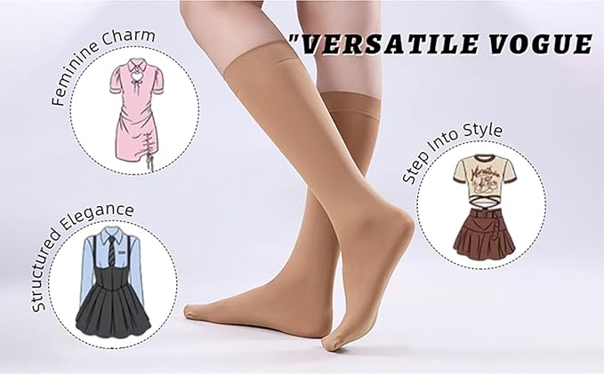 Knee High Pop Socks 80D Comfort Top | Trifolium