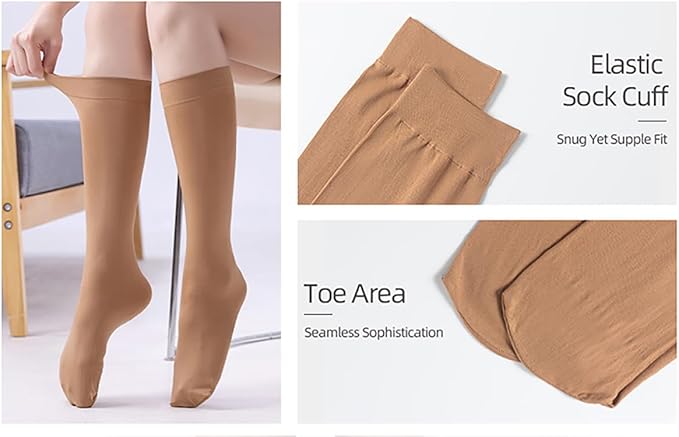 Knee High Pop Socks 80D Comfort Top | Trifolium