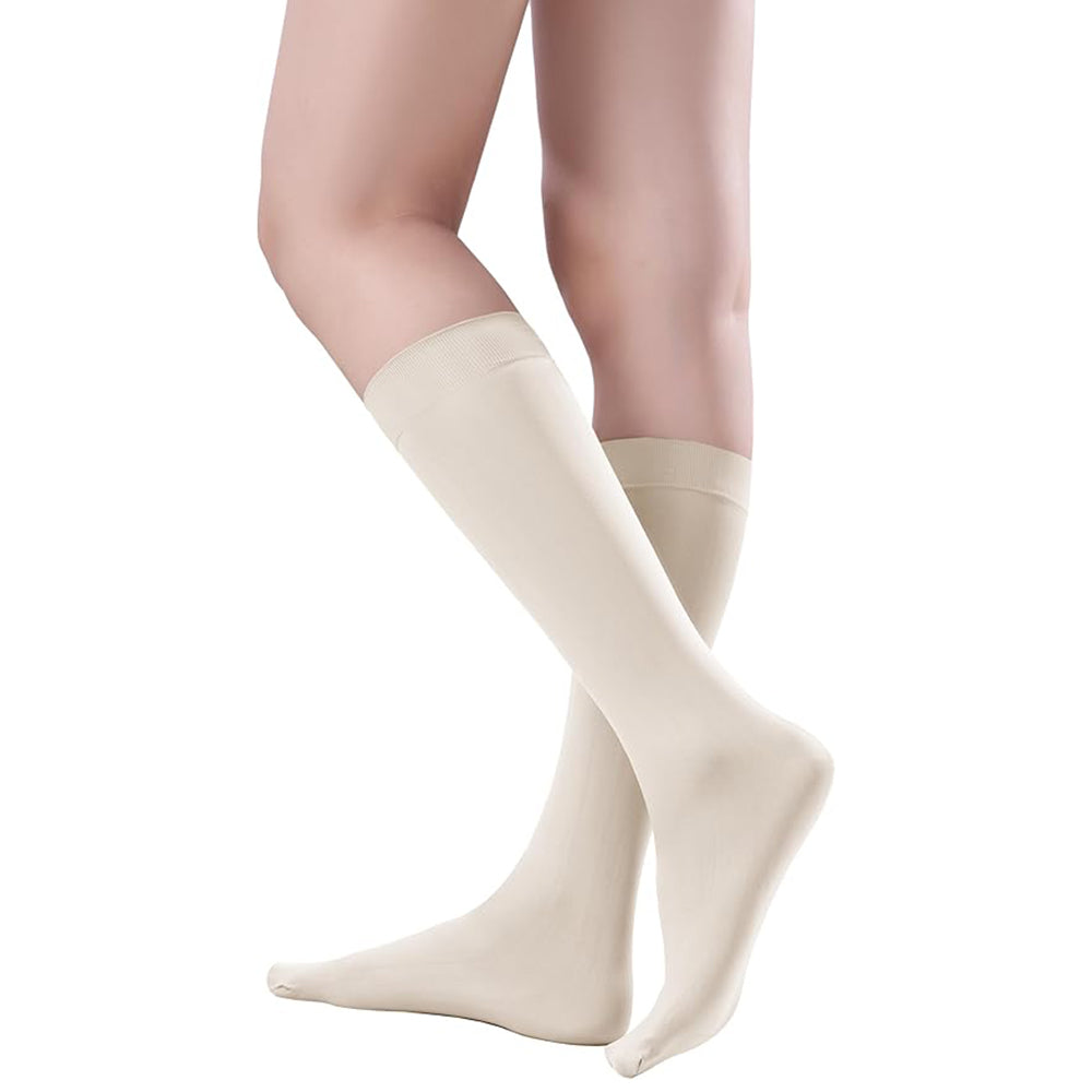 Trifolium Multiple Pack Women's 80 Denier Nylon Knee High Pop Socks with Comfort Top