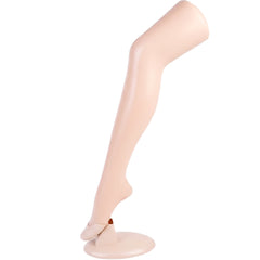 Standing Mannequin Leg with Base Stand Plastic Display Leg for Hosiery Socks & Footwear Retail Photography Prop