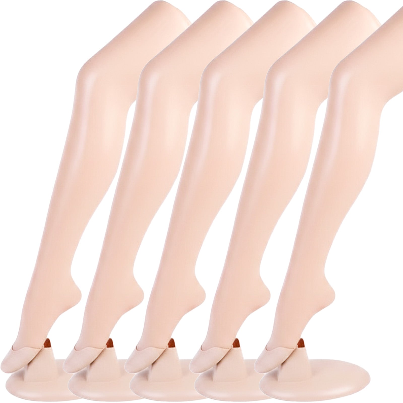 Standing Mannequin Leg with Base Stand Plastic Display Leg for Hosiery Socks & Footwear Retail Photography Prop