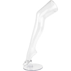 Standing Mannequin Leg with Base Stand Plastic Display Leg for Hosiery Socks & Footwear Retail Photography Prop