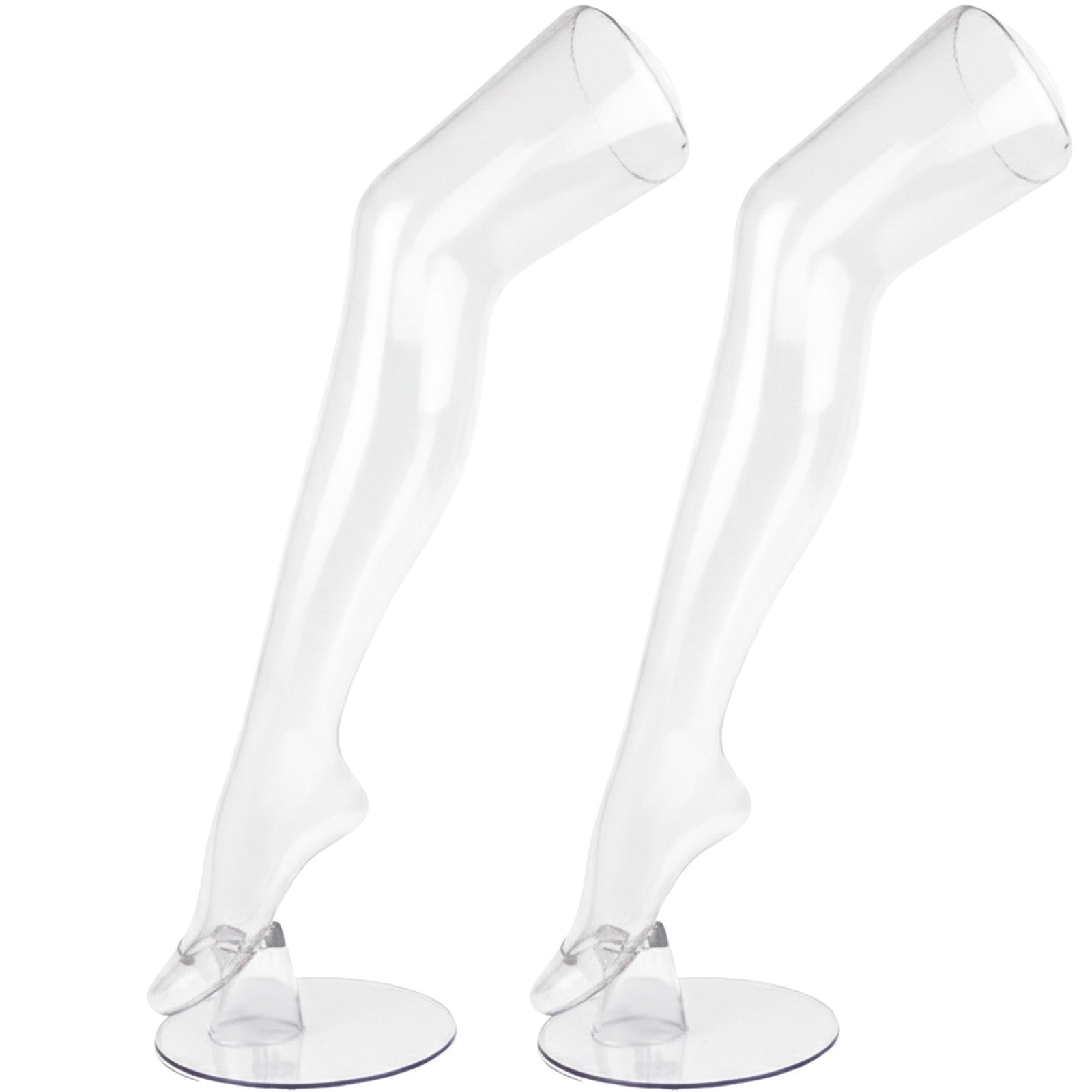 Standing Mannequin Leg with Base Stand Plastic Display Leg for Hosiery Socks & Footwear Retail Photography Prop