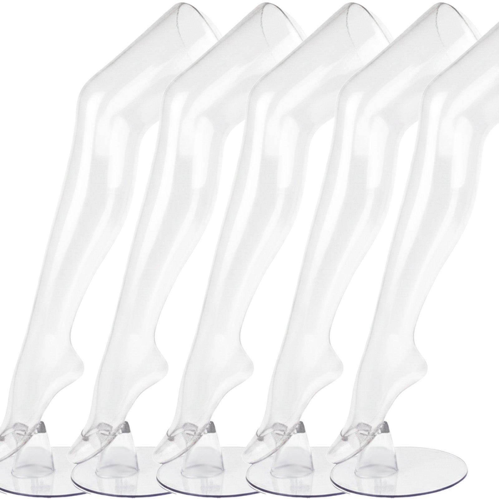 Standing Mannequin Leg with Base Stand Plastic Display Leg for Hosiery Socks & Footwear Retail Photography Prop