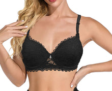 Load image into Gallery viewer, Women&#39;s Push Up Sexy Lace Bra Lift Up Underwire Padded V-Neck Comfy Bralette
