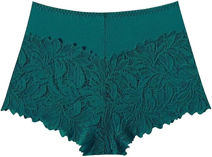 Trifolium High Waist French Knickers Floral Lace Panties Stretchy Sheer Cotton Underpants Boxer