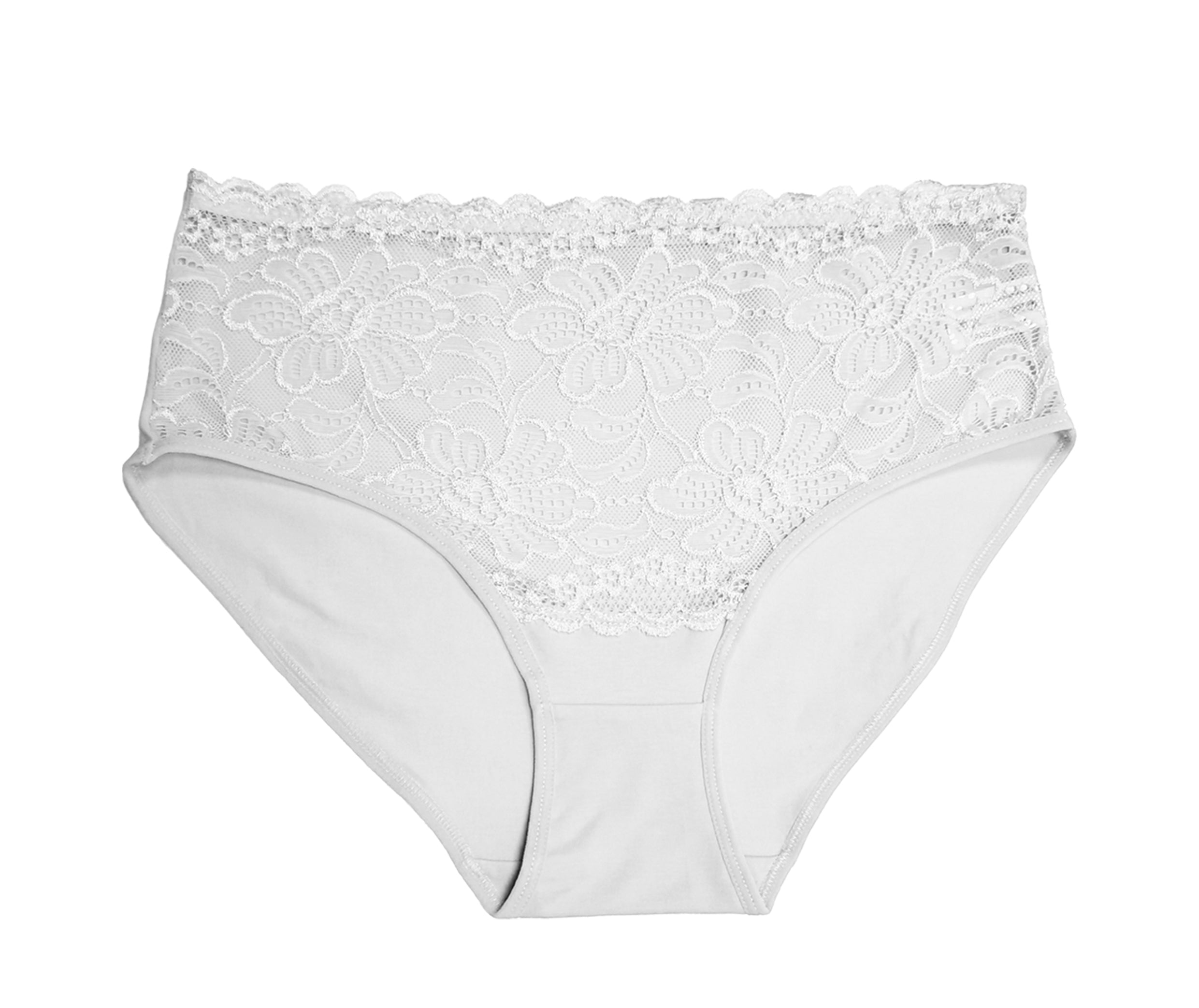 Women Sexy High Waist French Knickers Lace Panties Stretchy Brief Stretchy Sheer Underpants Floral Underwear