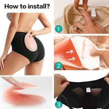 Charger l&#39;image dans la galerie, Women Silicone Butt Hips Shaping Knickers Removable Pads Shapewear Fake Buttocks Underwear Seamless Silicon Padded Brief
