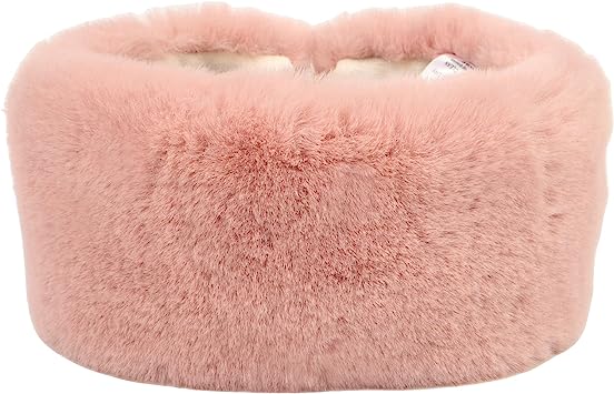 Trifolium Winter Faux Fur Headband for Women Fancy Ear Warmer with Stretch Fluffy Elastic Headband (One size Black Fox)