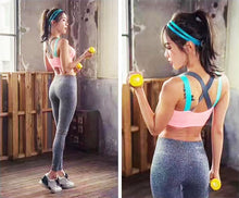 Load image into Gallery viewer, Women&#39;s Fashion Sports Bra Seamless Padded Yoga Gym Running Activewear Top Cross Back
