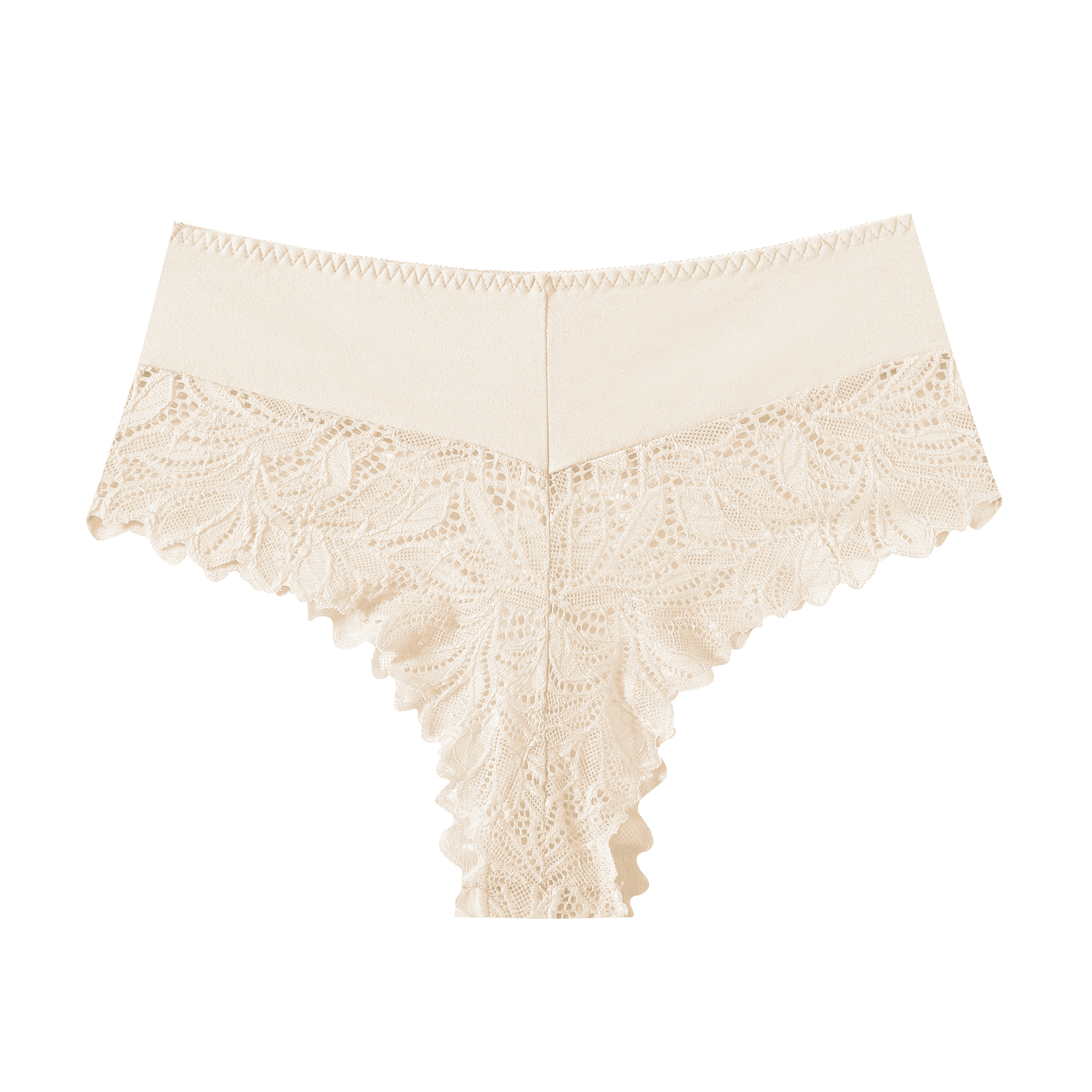 Trifolium Low Waist French Knickers Floral Lace Panties Stretchy Sheer Cotton Boxer